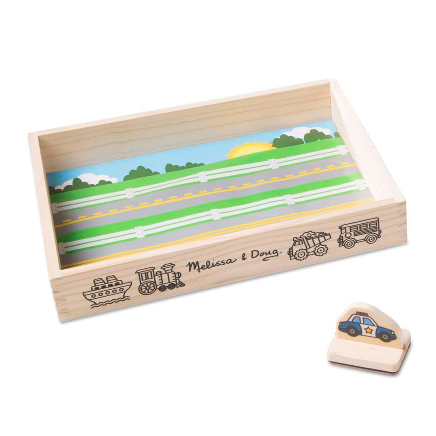 Melissa & Doug My First Wooden Stamp Set: Vehicles with Washable Ink for Kids