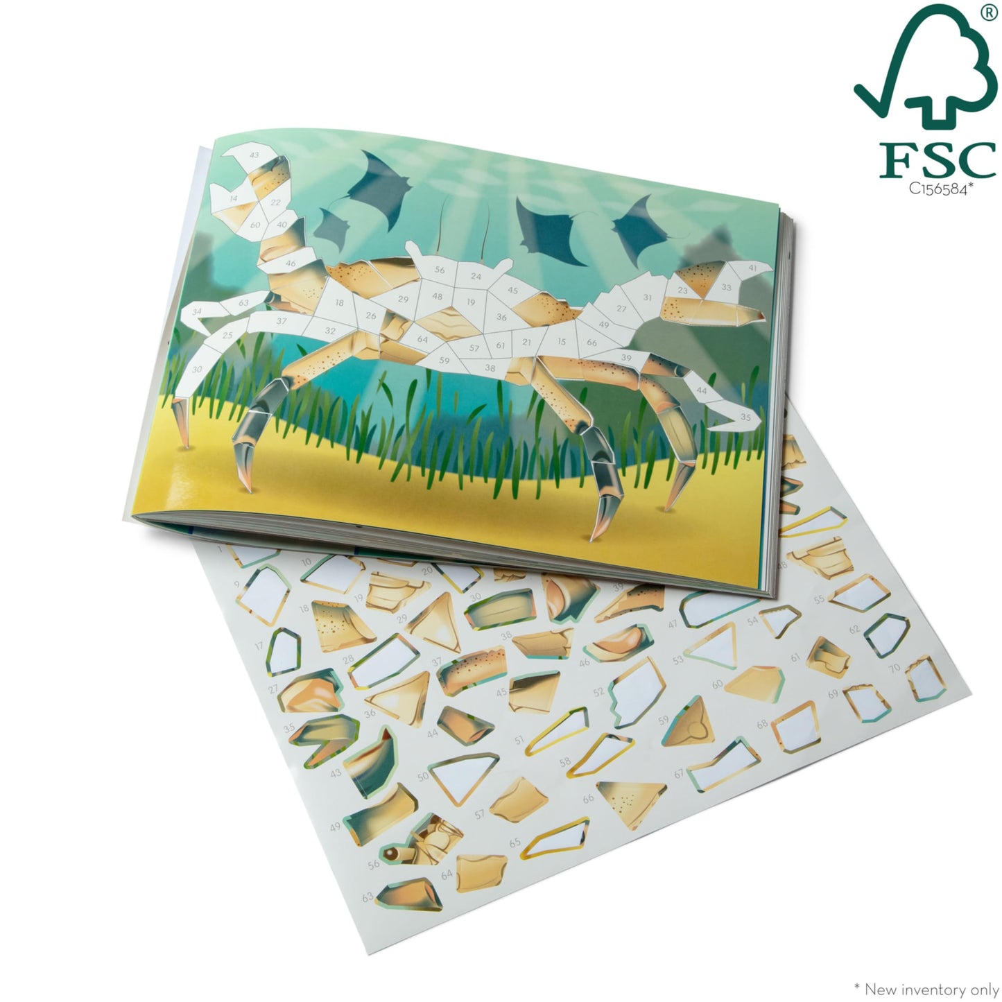 Melissa & Doug Mosaic Sticker Pad Ocean Animals – 12 Color Scenes, 850+ Stickers