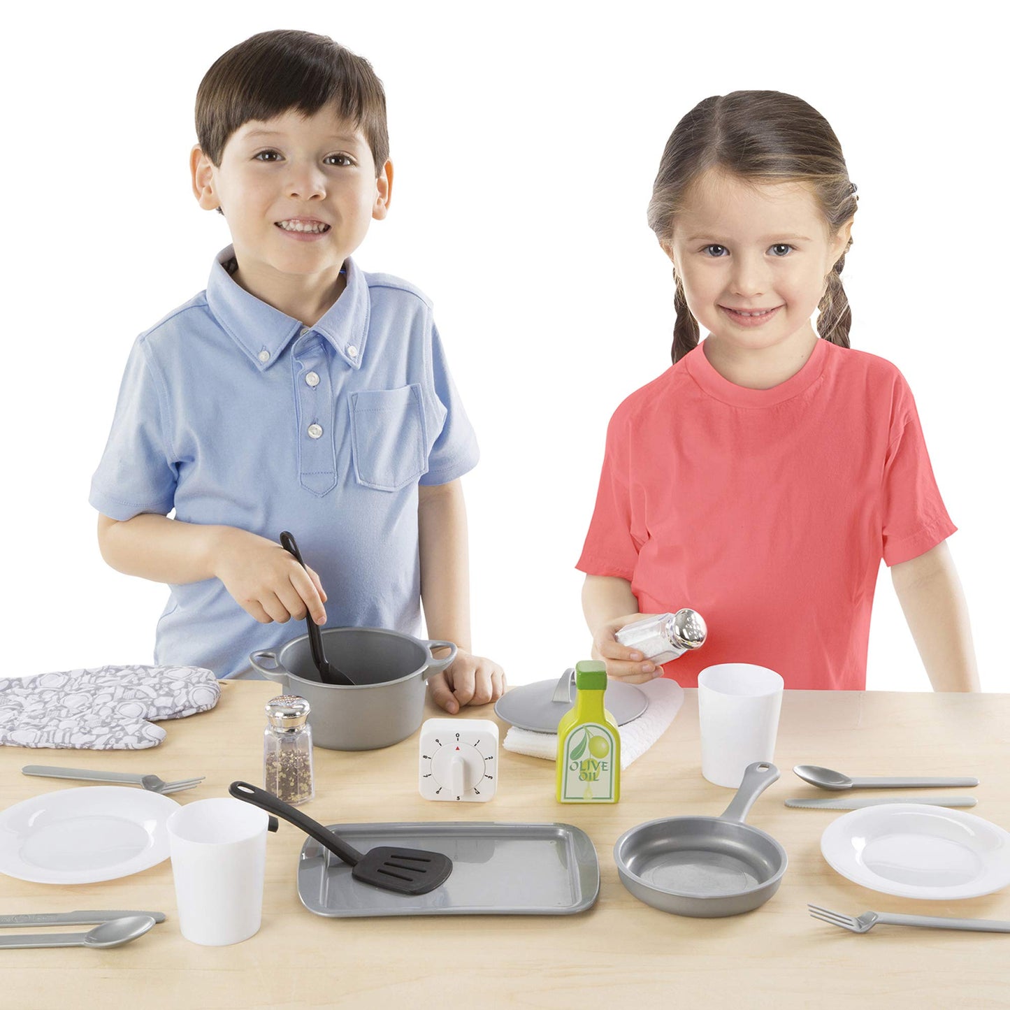 Melissa & Doug 22-Piece Play Kitchen Accessories Set – Pots, Pans & Utensils