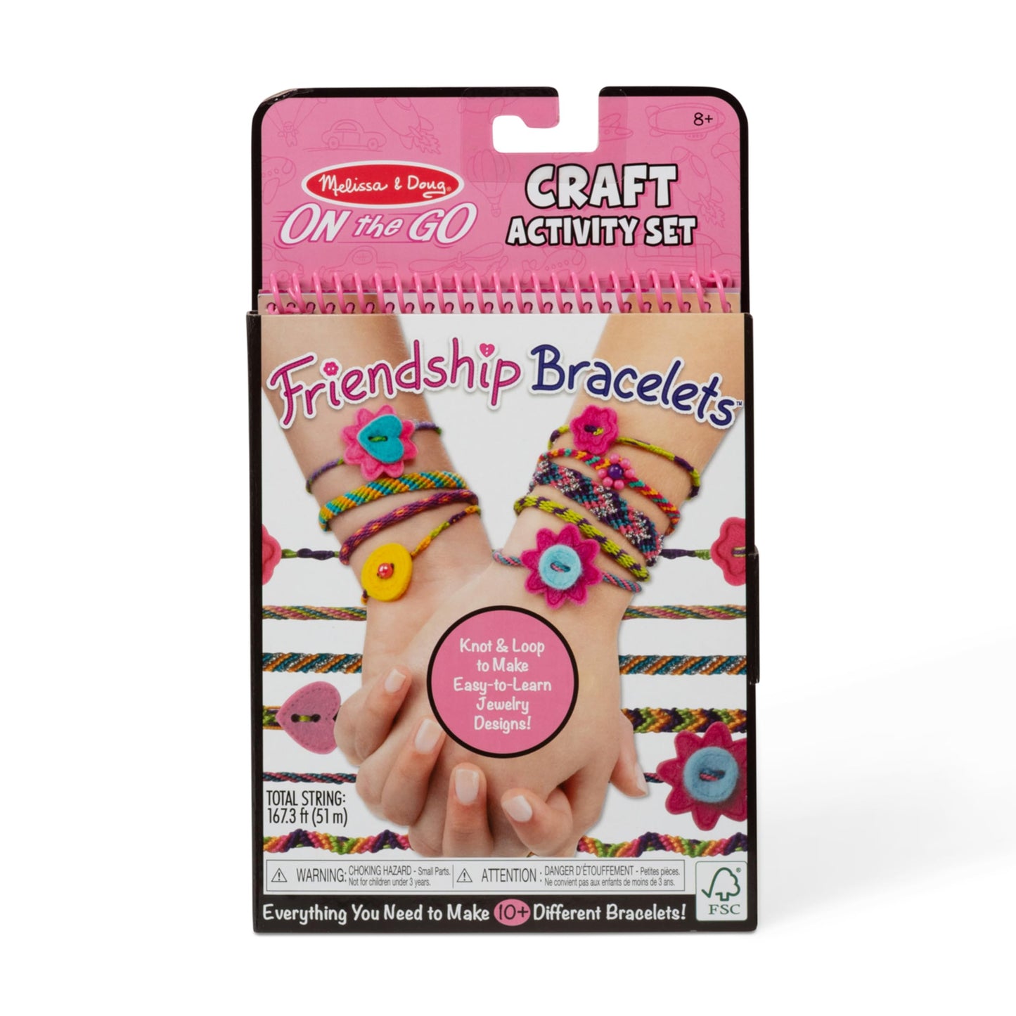Melissa & Doug On The Go Friendship Bracelet Craft Set – 10+ Bracelets