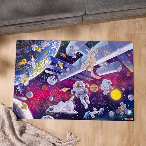 Melissa & Doug Outer Space Glow-in-the-Dark Floor Puzzle – 48 Pieces, FSC-Certified