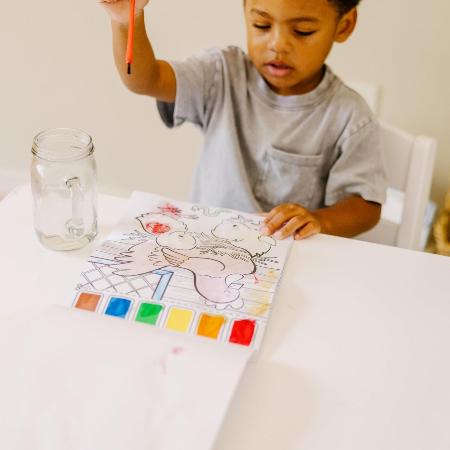 Melissa & Doug Paint With Water - Farm Animals | 20 Perforated Pages, Spillproof Palettes