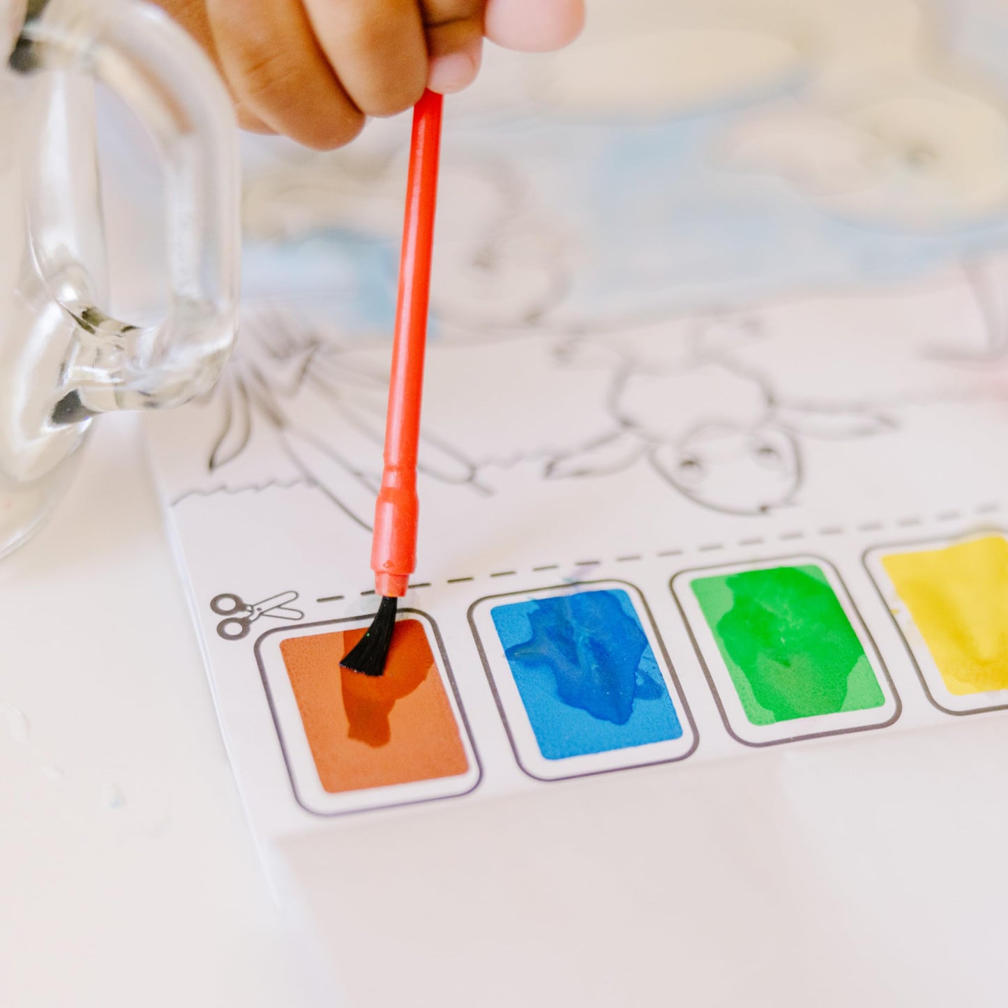 Melissa & Doug Paint With Water - Farm Animals | 20 Perforated Pages, Spillproof Palettes