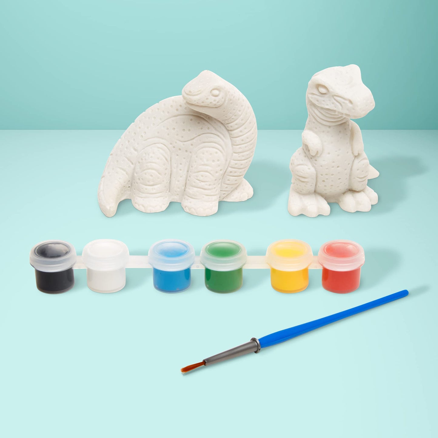 Melissa & Doug Created by Me! Dinosaur Figurines Craft Kit – 2 Resin Dinosaurs