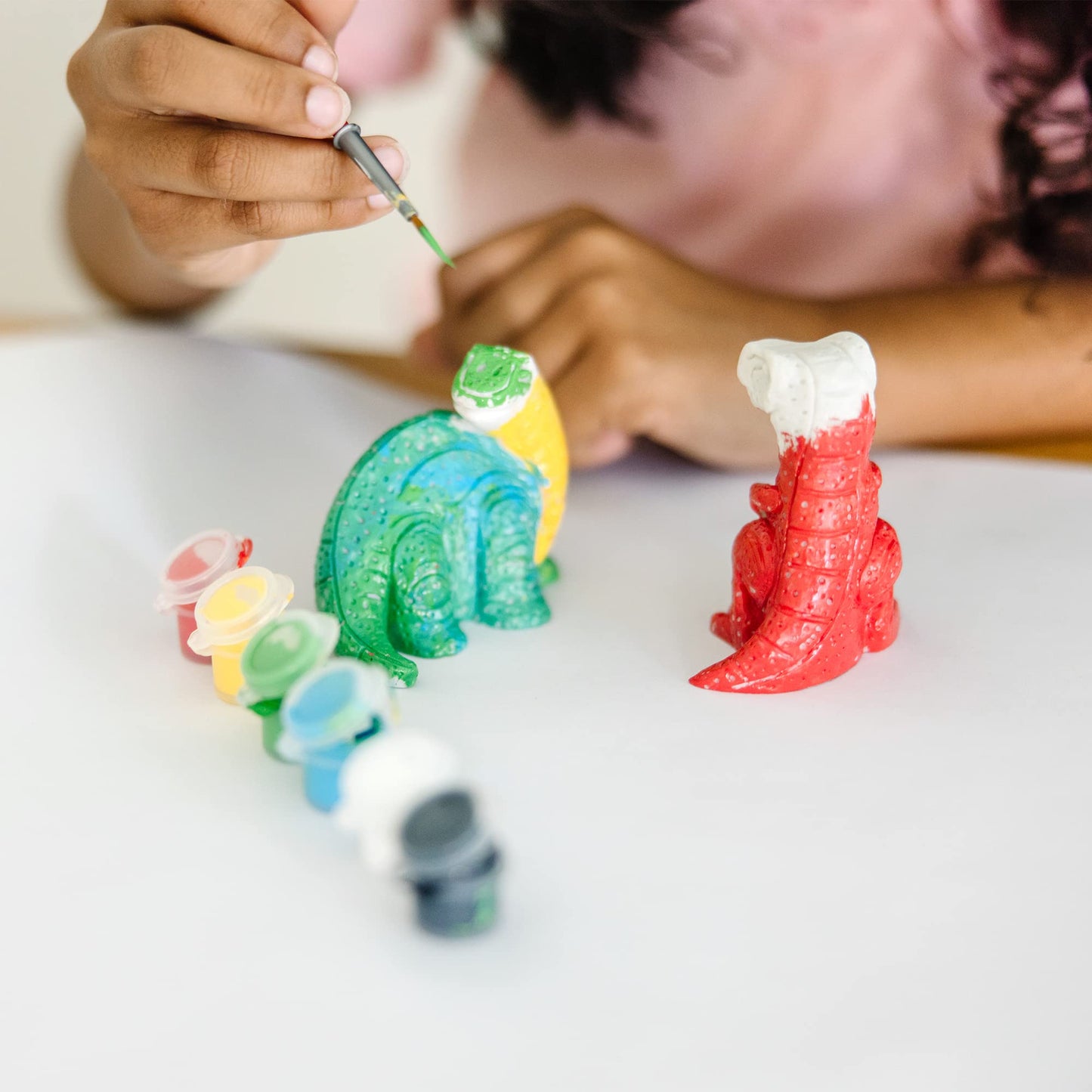 Melissa & Doug Created by Me! Dinosaur Figurines Craft Kit – 2 Resin Dinosaurs