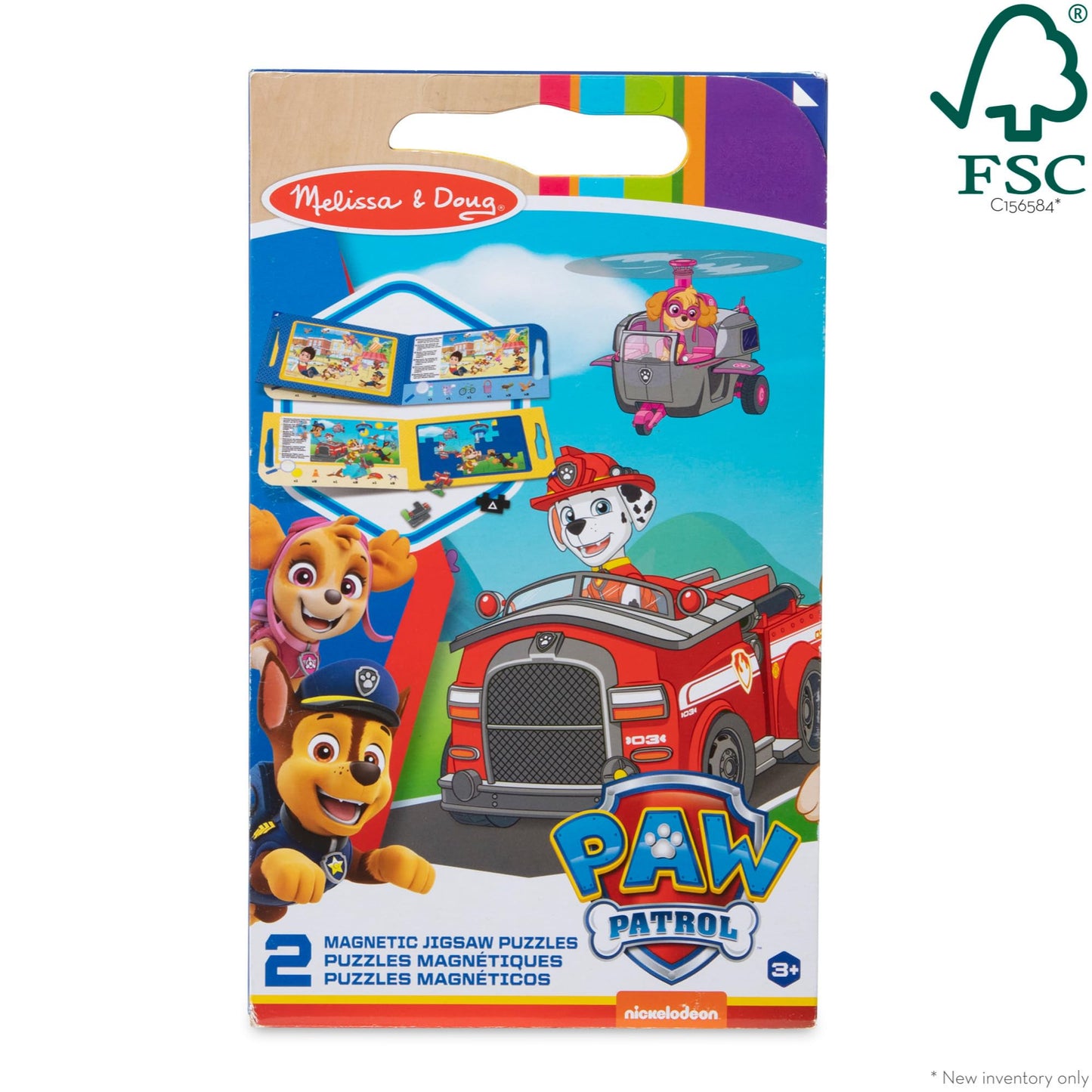 Melissa & Doug PAW Patrol Take-Along Magnetic Puzzles – 2x15 Pieces, FSC Certified