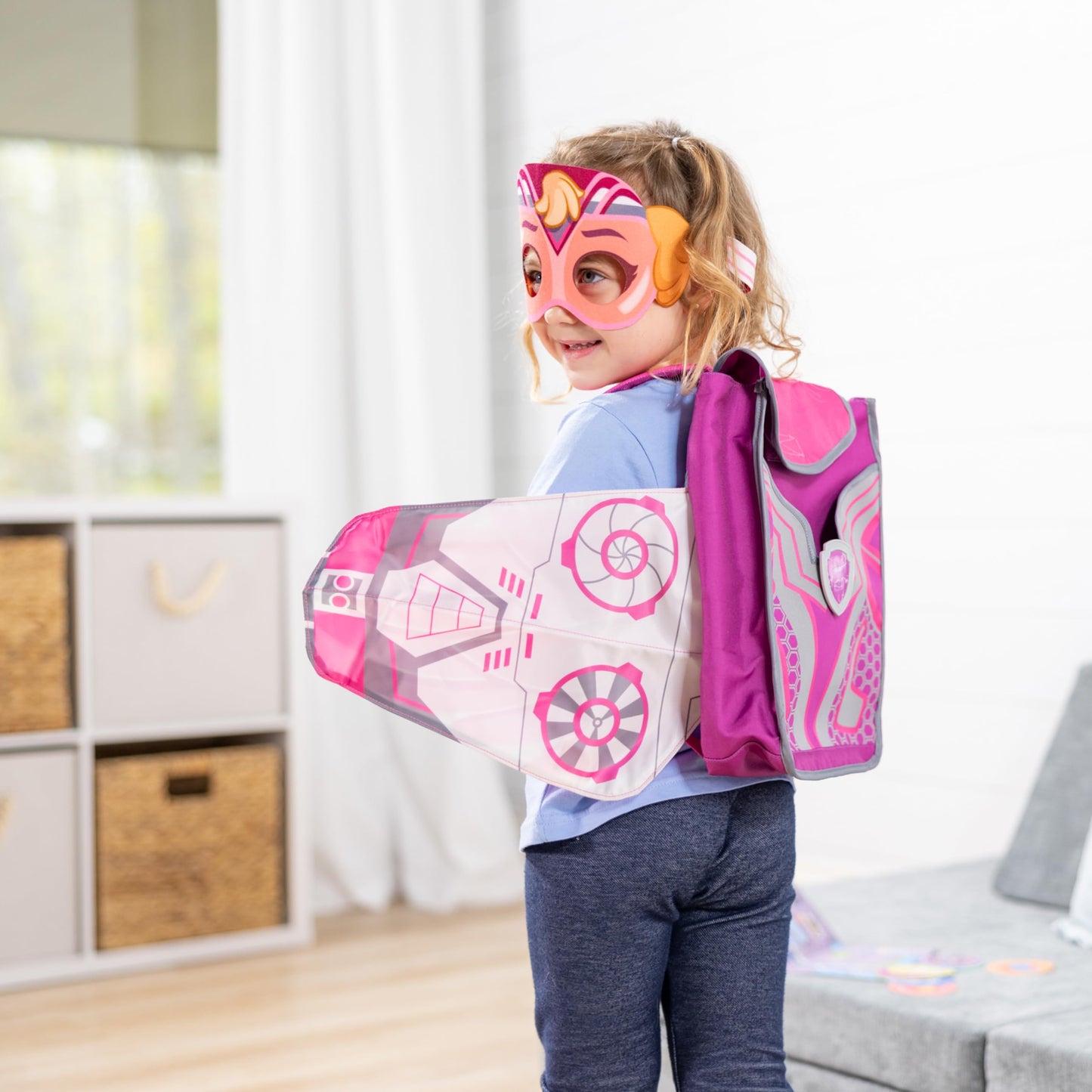 Melissa & Doug PAW Patrol Mighty Skye Role Play Pack with Wings – Pink & Silver (Ages 3+)