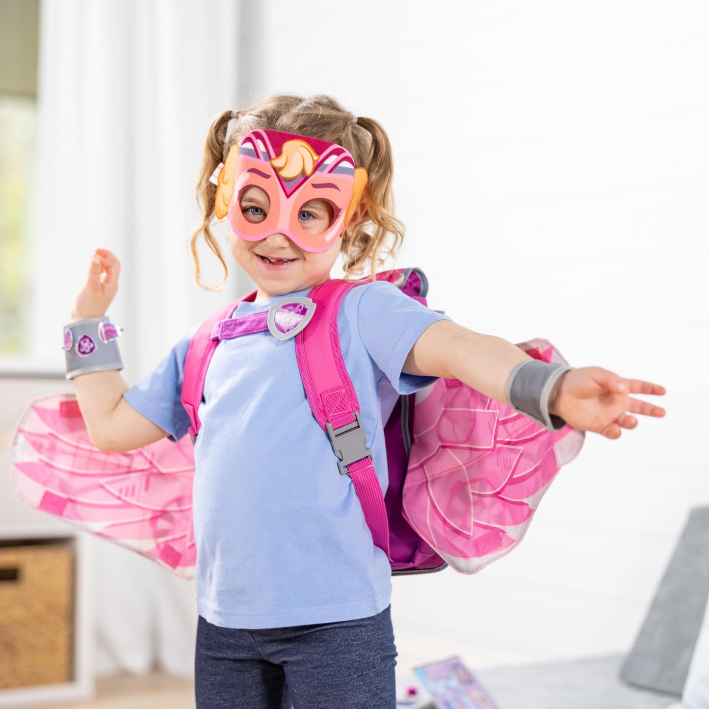 Melissa & Doug PAW Patrol Mighty Skye Role Play Pack with Wings – Pink & Silver (Ages 3+)