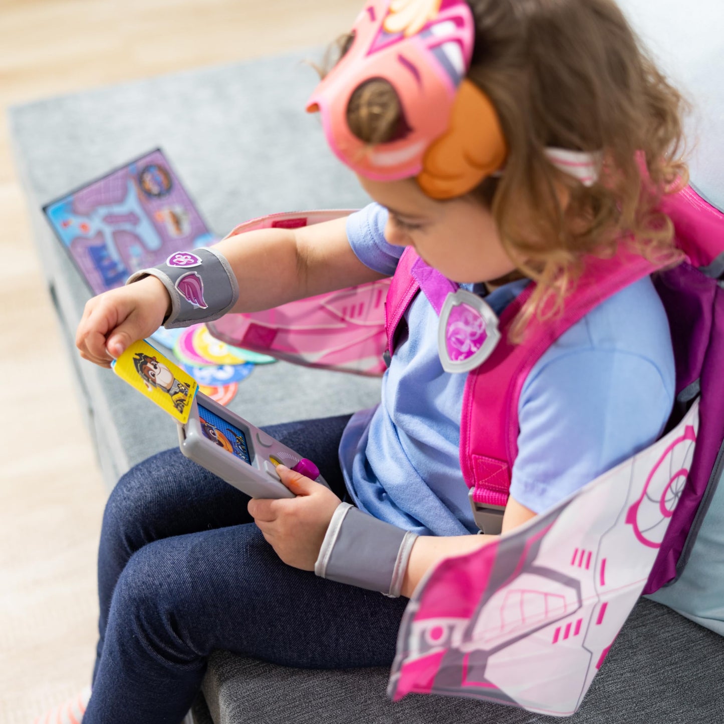 Melissa & Doug PAW Patrol Mighty Skye Role Play Pack with Wings – Pink & Silver (Ages 3+)