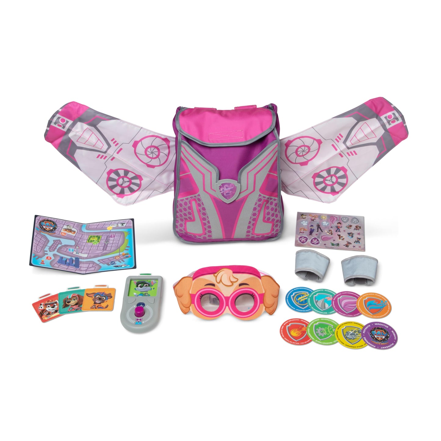 Melissa & Doug PAW Patrol Mighty Skye Role Play Pack with Wings – Pink & Silver (Ages 3+)