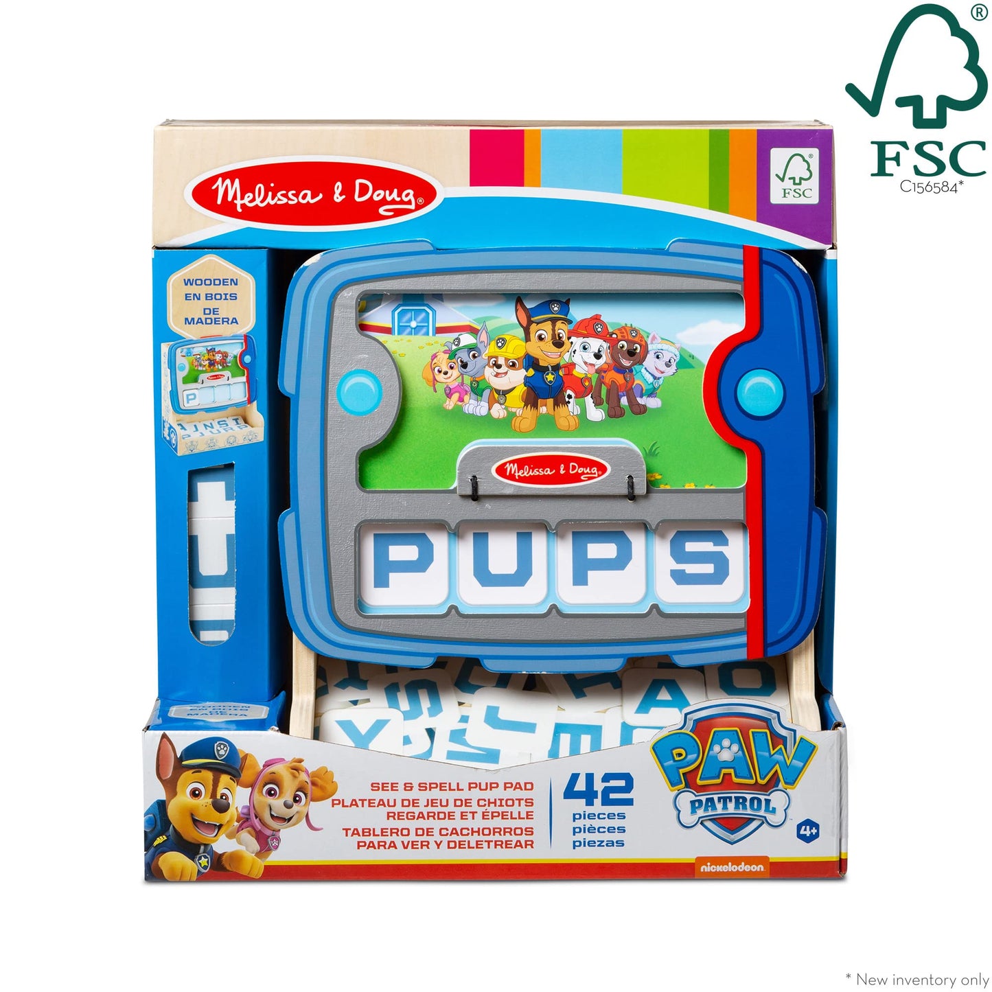 Melissa & Doug PAW Patrol See & Spell Pup Pad Game – FSC Certified