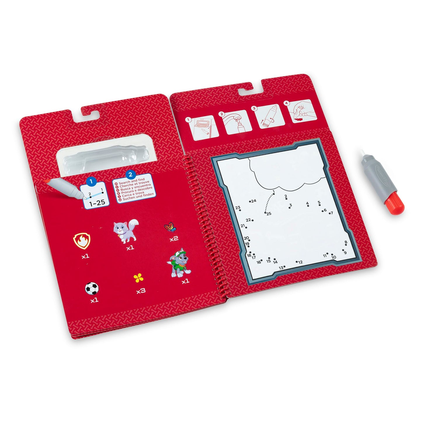 Melissa & Doug PAW Patrol Water Wow! Marshall Travel Book – Water Reveal Activity Pad (Ages 3+)