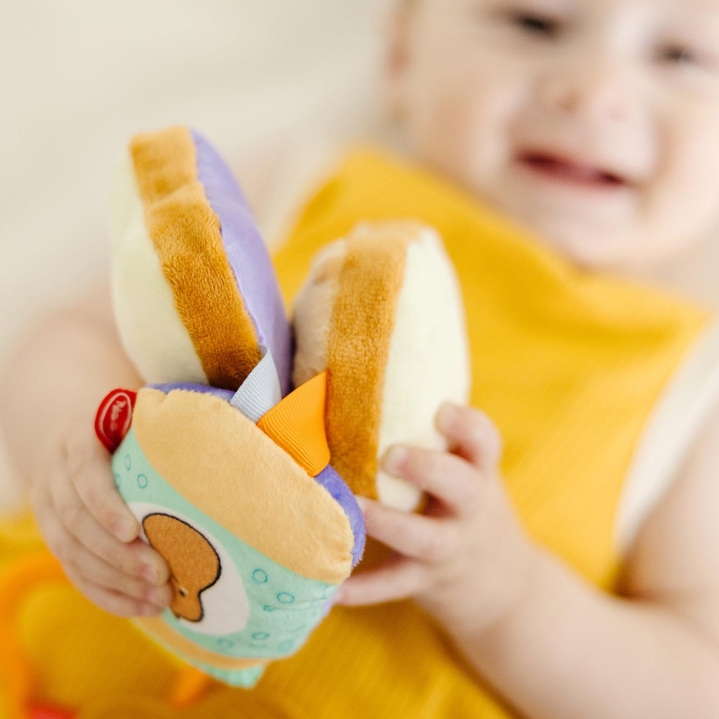 Melissa & Doug Multi-Sensory PB&J Clip-On Toy for Infants | Sensory Baby Toy