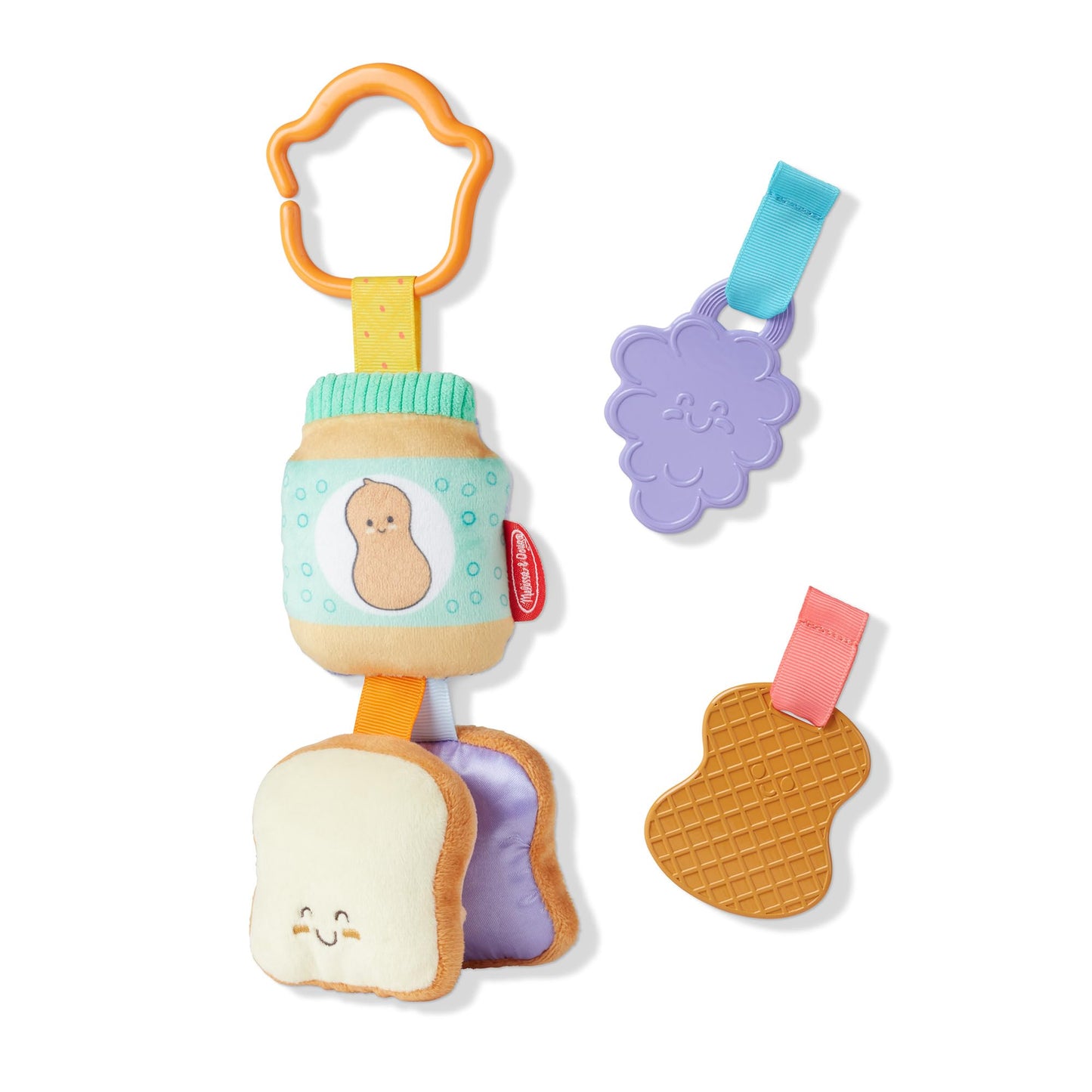 Melissa & Doug Multi-Sensory PB&J Clip-On Toy for Infants | Sensory Baby Toy