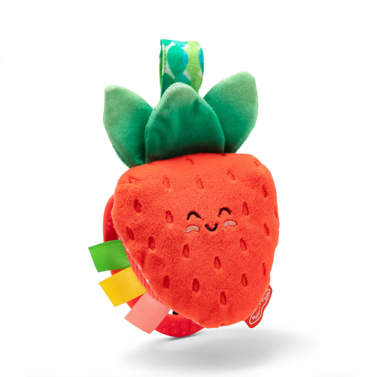 Melissa & Doug Peek-a-Boo Berry Take-Along Toy with Teether | Clip-On Stroller Toy for Babies 12m+