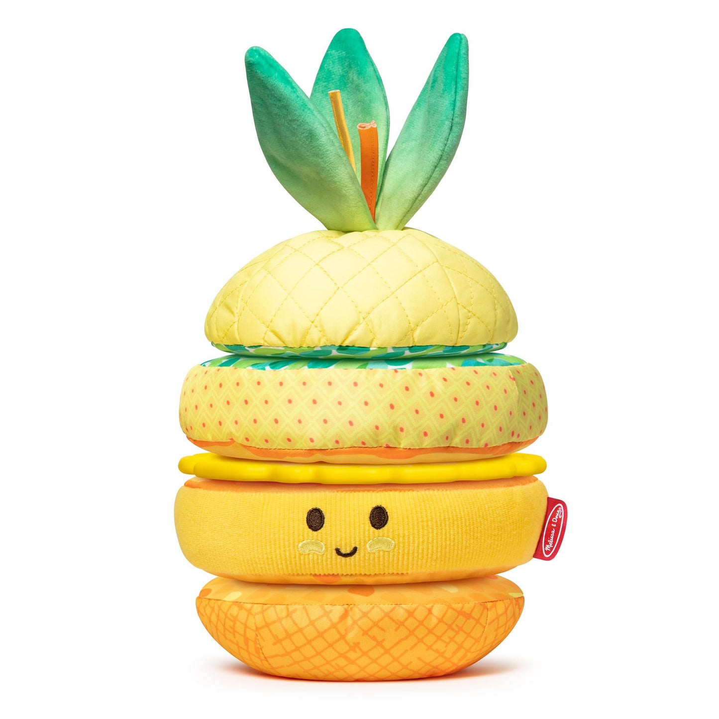 Melissa & Doug Pineapple Soft Stacker – Multi-Sensory Infant Toy for Textures & Stacking