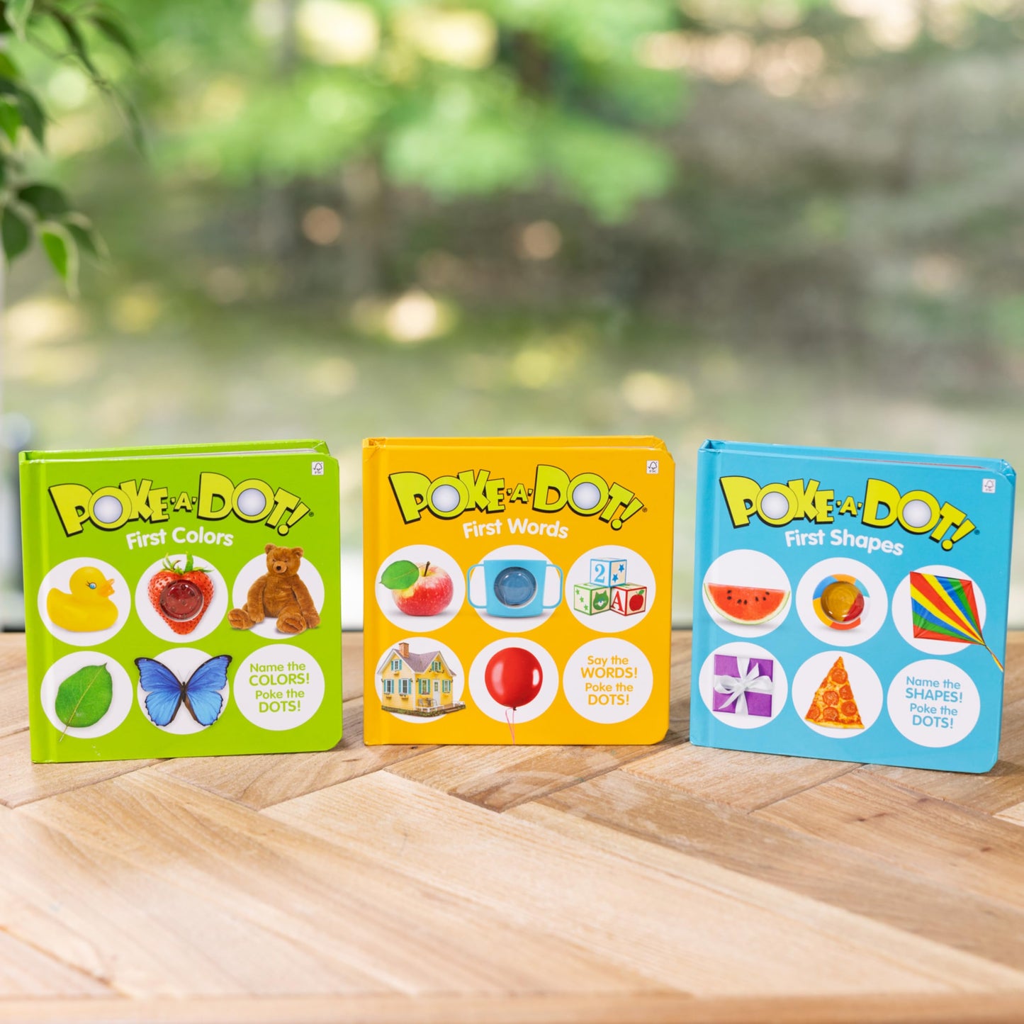 Melissa & Doug Poke-a-Dot 3-Pack: First Words, First Shapes & First Colors – Interactive Board Books for Toddlers