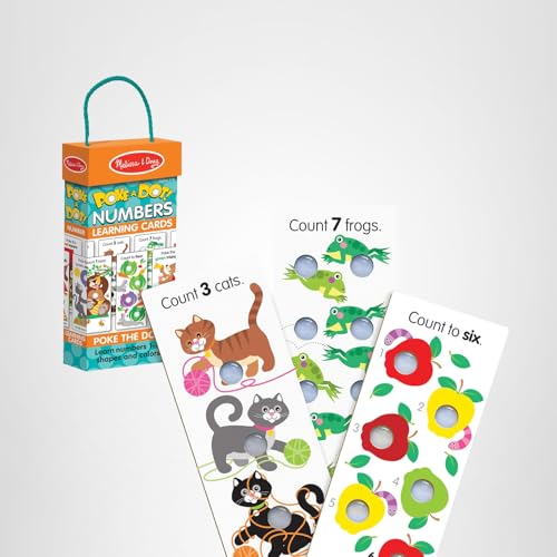 Melissa & Doug Poke-a-Dot Numbers, Shapes & Colors Jumbo Learning Cards – 13 Double-Sided Flash Cards