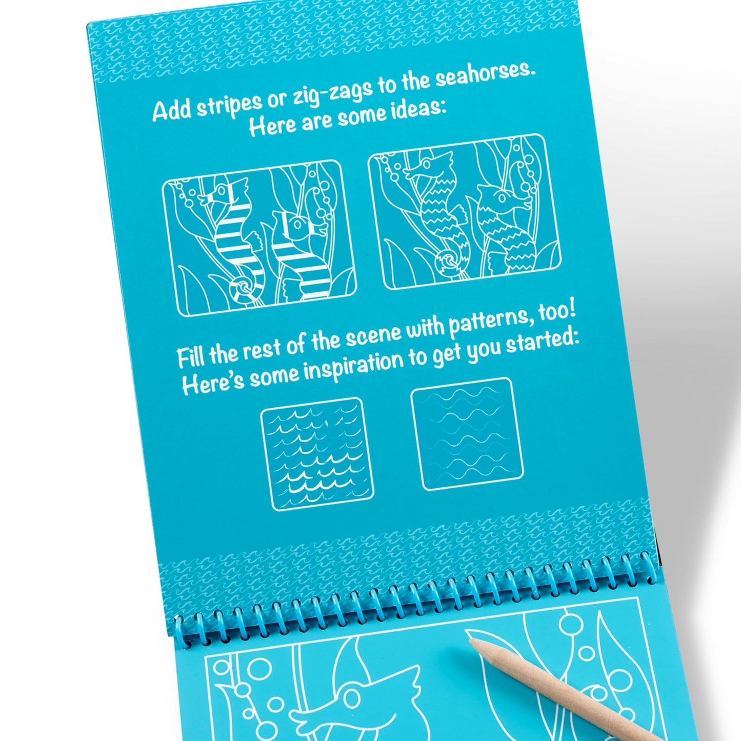 Melissa & Doug On the Go Scratch Art Sea Life — 12-Page Color-Reveal Pad (FSC-Certified)