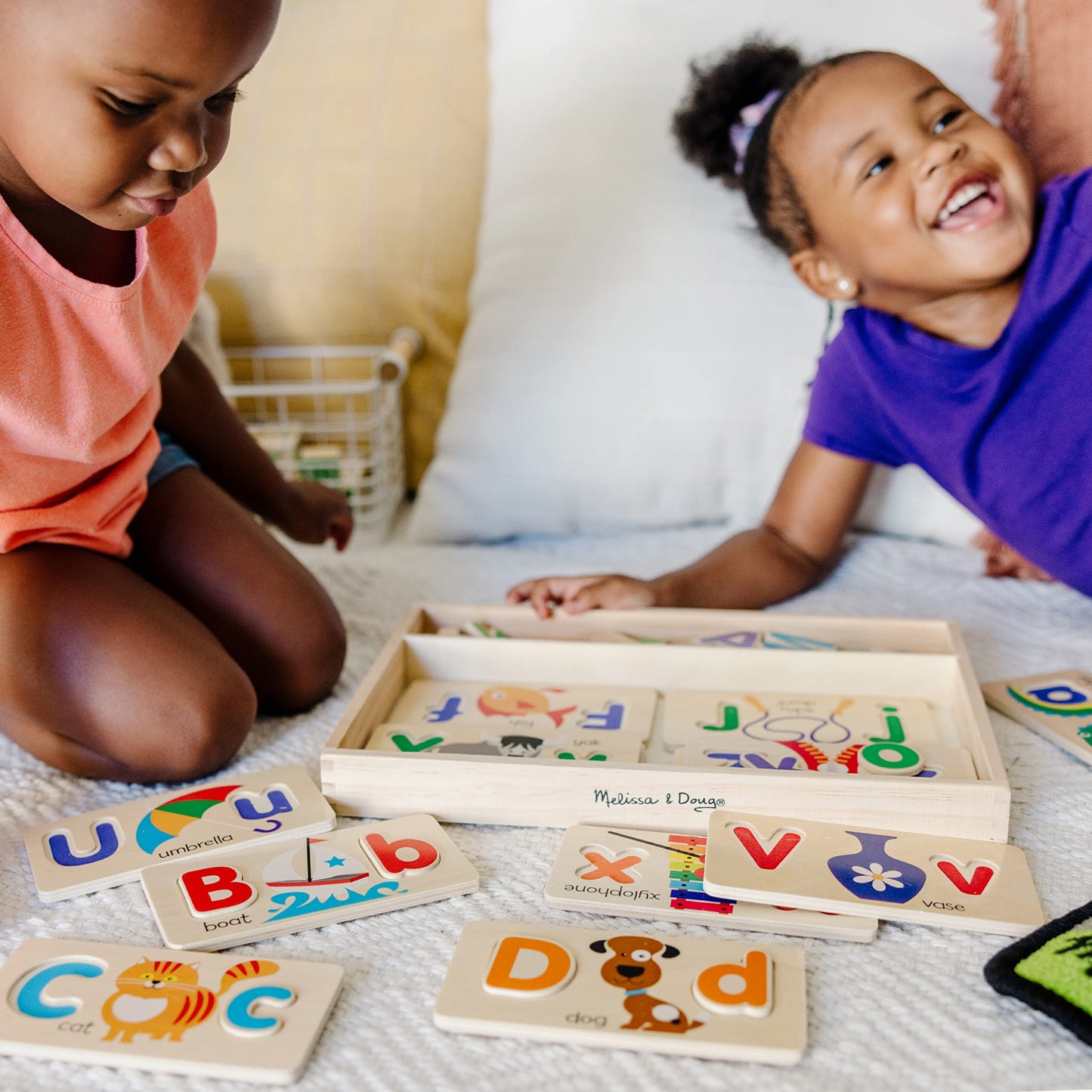 Melissa & Doug ABC Picture Boards: 13 Double-Sided Boards with 52 Letters