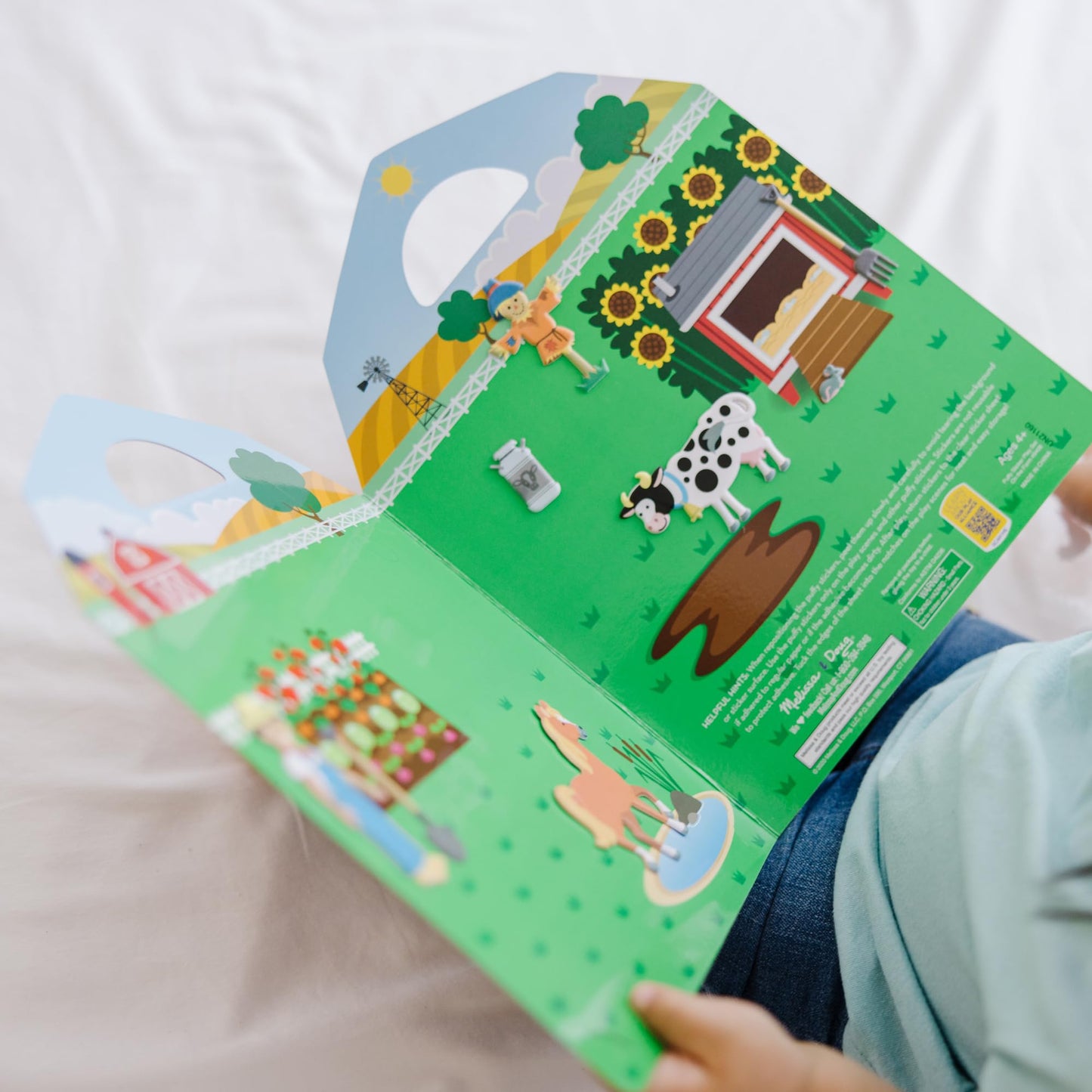 Melissa & Doug Puffy Sticker Play Set – On The Farm, 52 Reusable Farm Stickers with Fold-Out Scenes | FSC Certified