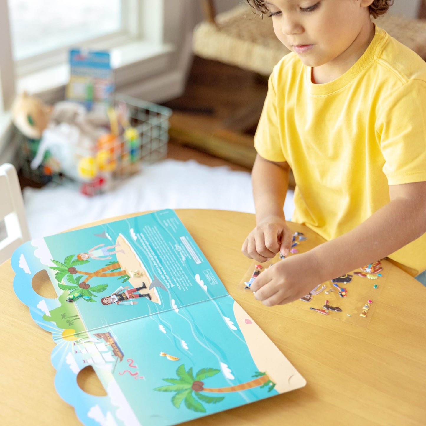 Melissa & Doug Puffy Sticker Activity Books Set of 3 – Safari, Pirate & Farm | Travel-Friendly, Mess-Free Play