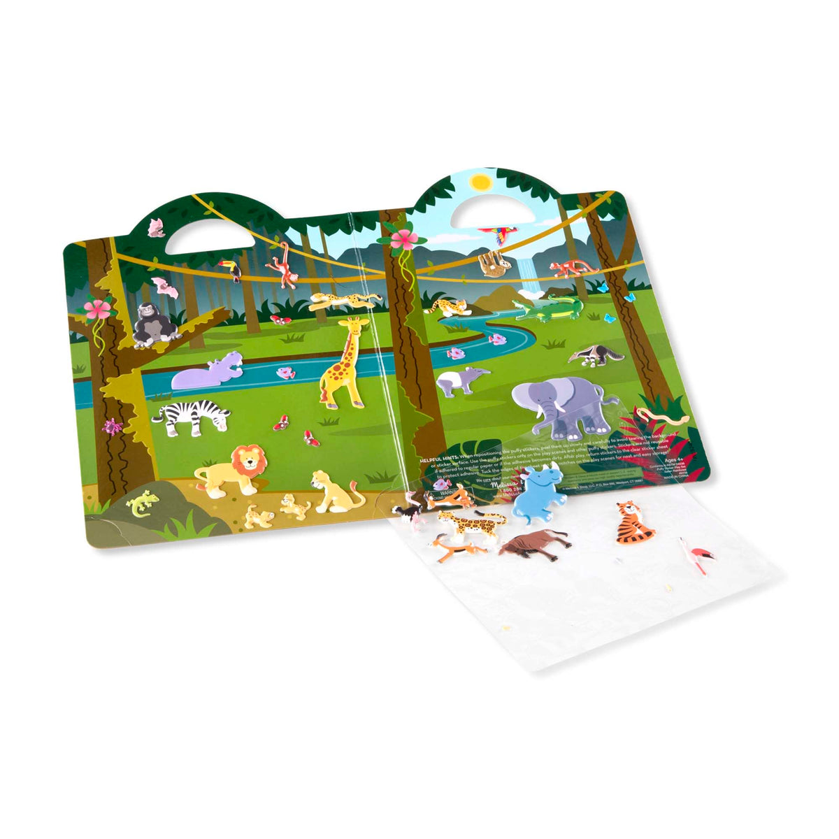 Melissa & Doug Puffy Sticker Play Set: Safari – 42 Reusable Stickers (FSC Certified)