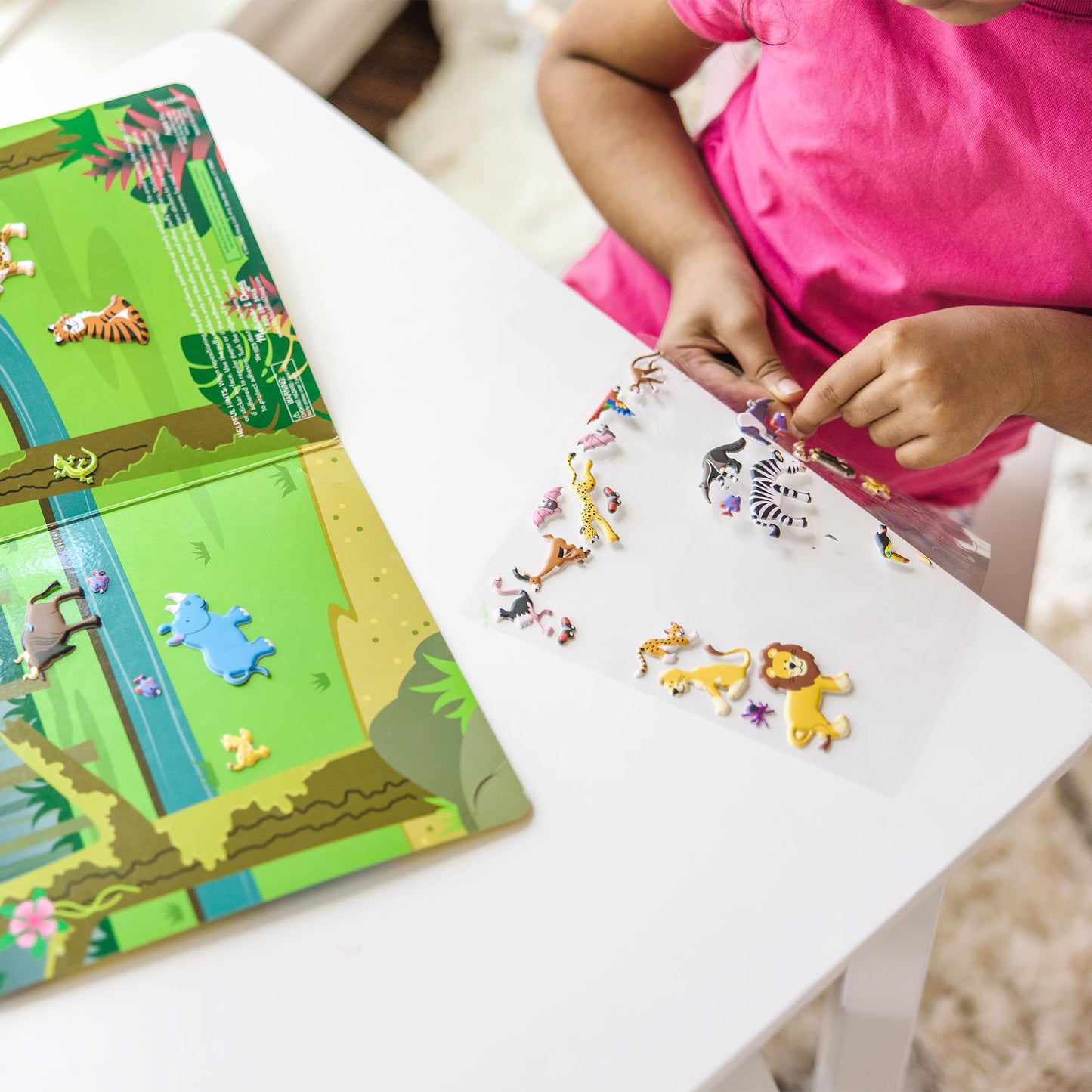 Melissa & Doug Puffy Sticker Play Set: Safari – 42 Reusable Stickers (FSC Certified)