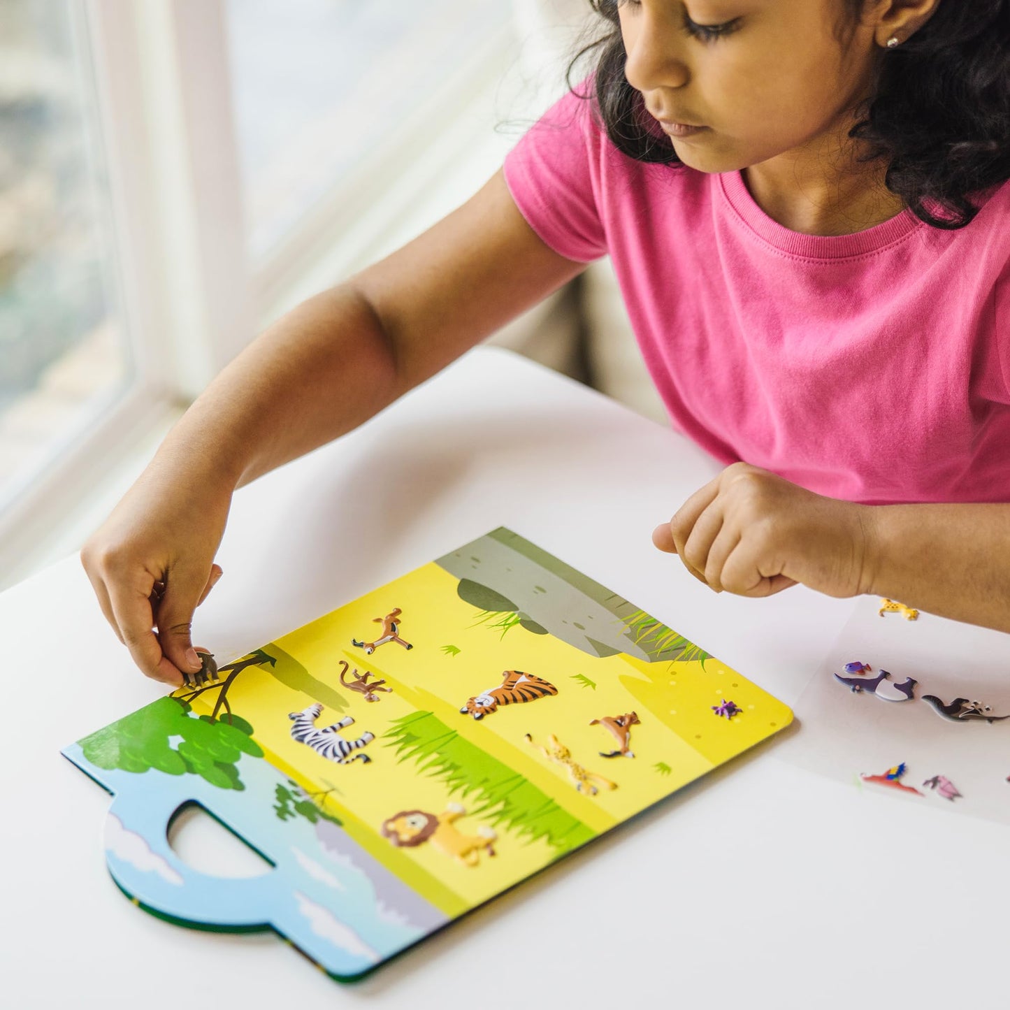 Melissa & Doug Puffy Sticker Play Set: Safari – 42 Reusable Stickers (FSC Certified)