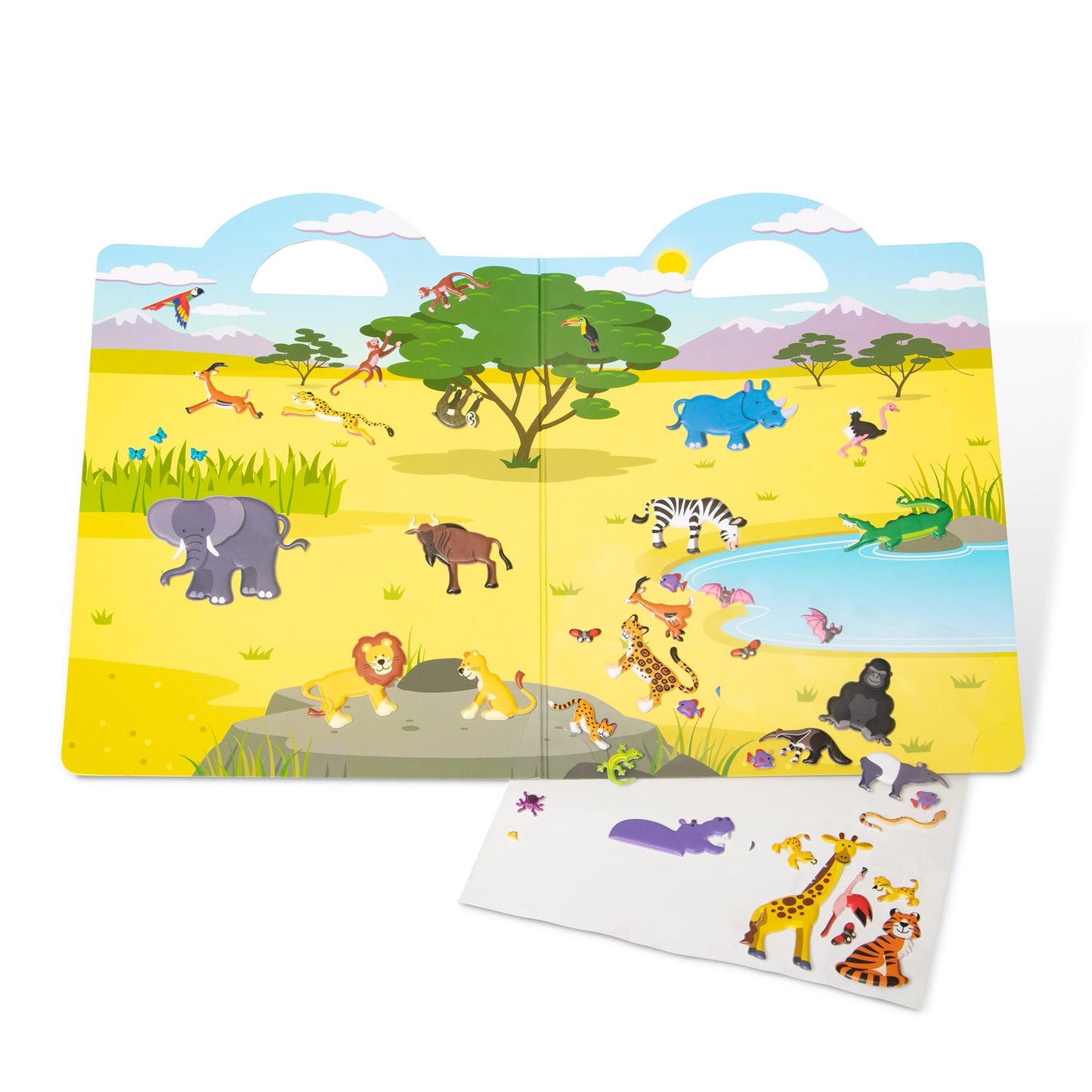 Melissa & Doug Puffy Sticker Play Set: Safari – 42 Reusable Stickers (FSC Certified)
