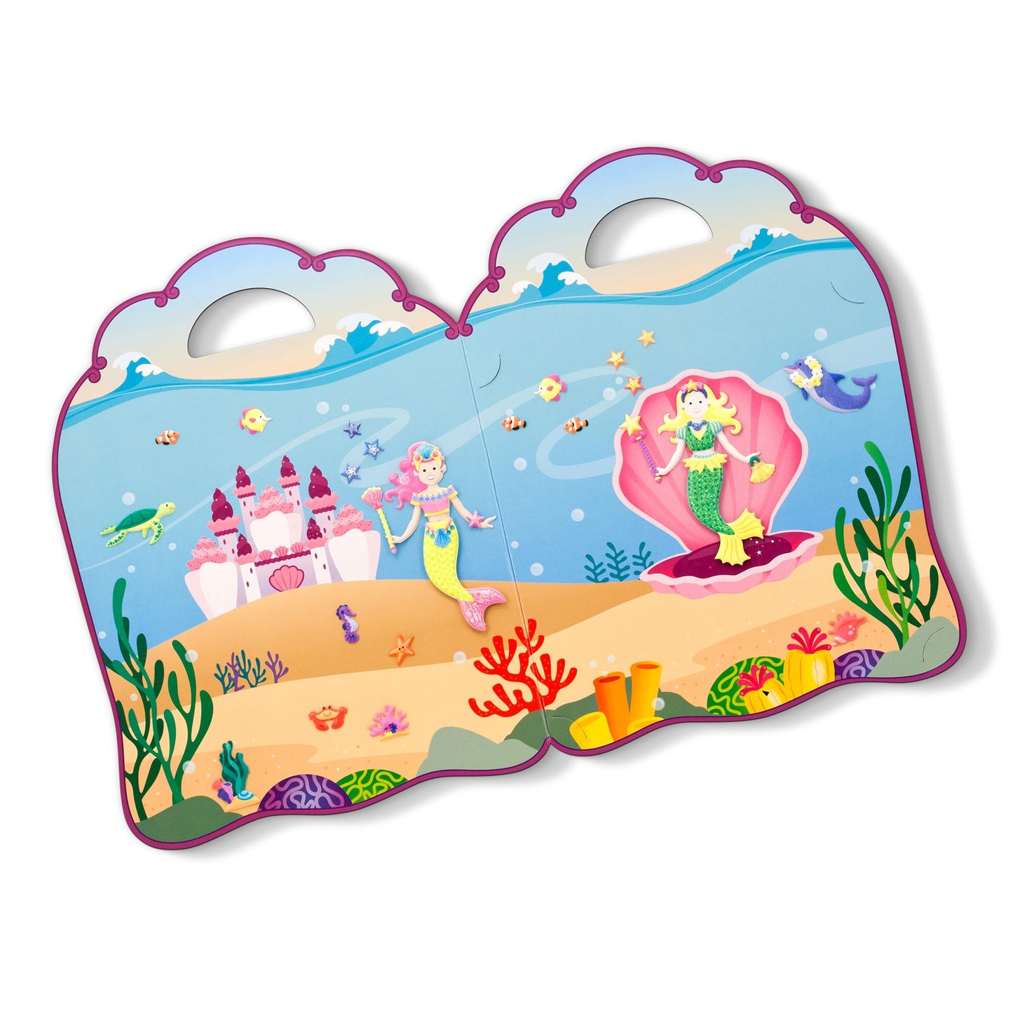 Melissa & Doug Puffy Sticker Play Set – Mermaids, 65 Reusable Stickers, Fold-Out Scenes