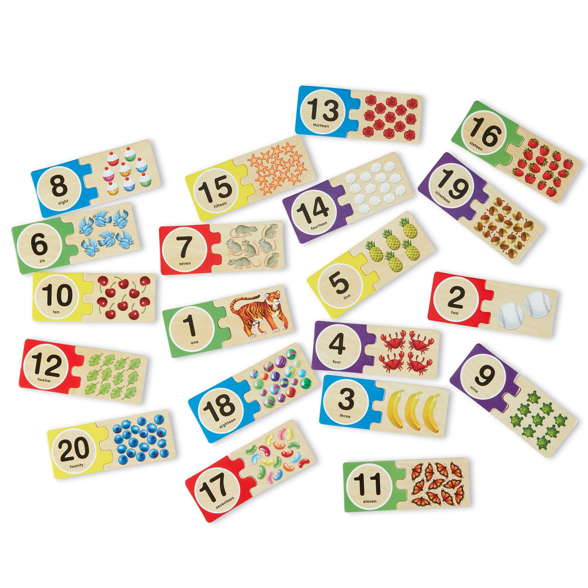 Melissa & Doug Self-Correcting Wooden Number Puzzles – 40 Pieces with Storage Box