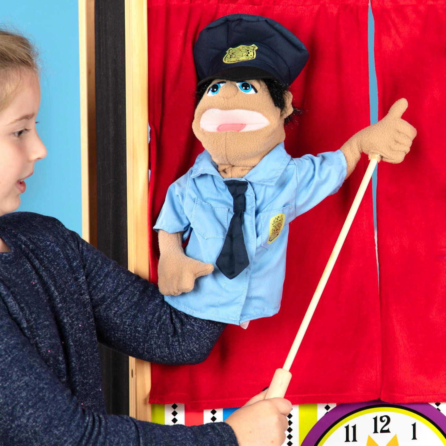 Melissa & Doug Rescue Puppet Set – Police Officer & Firefighter Puppets for Imaginative Pretend Play