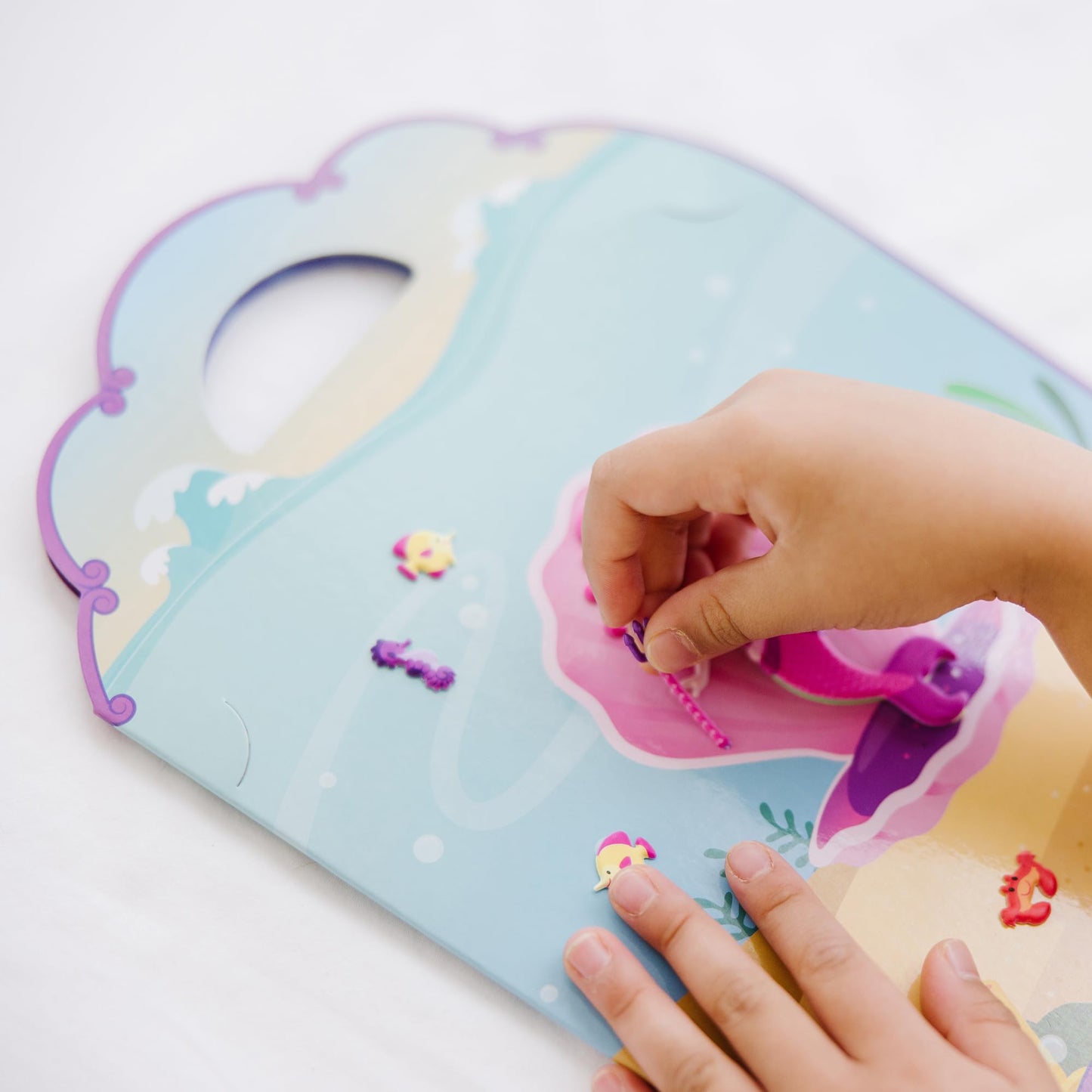 Melissa & Doug Puffy Sticker Play Set – Mermaids, 65 Reusable Stickers, Fold-Out Scenes