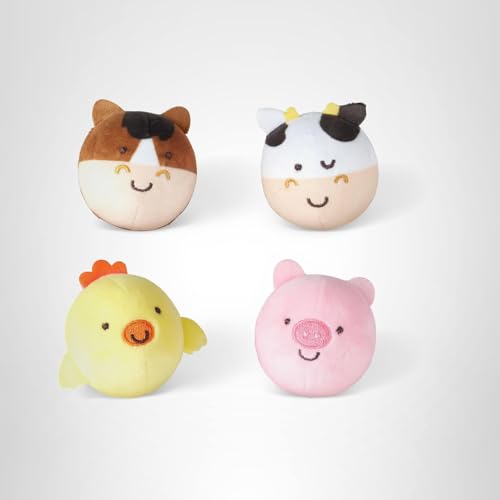 Melissa & Doug Rollables Farm Friends – 4-Piece Infant Toy Set