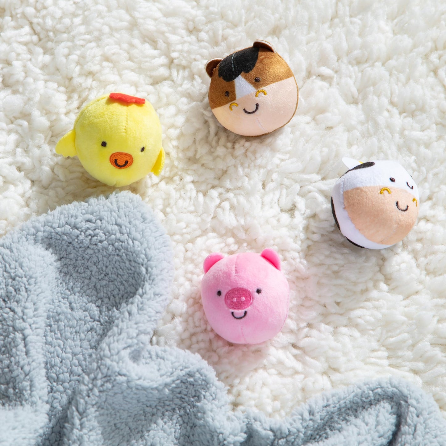 Melissa & Doug Rollables Farm Friends – 4-Piece Infant Toy Set