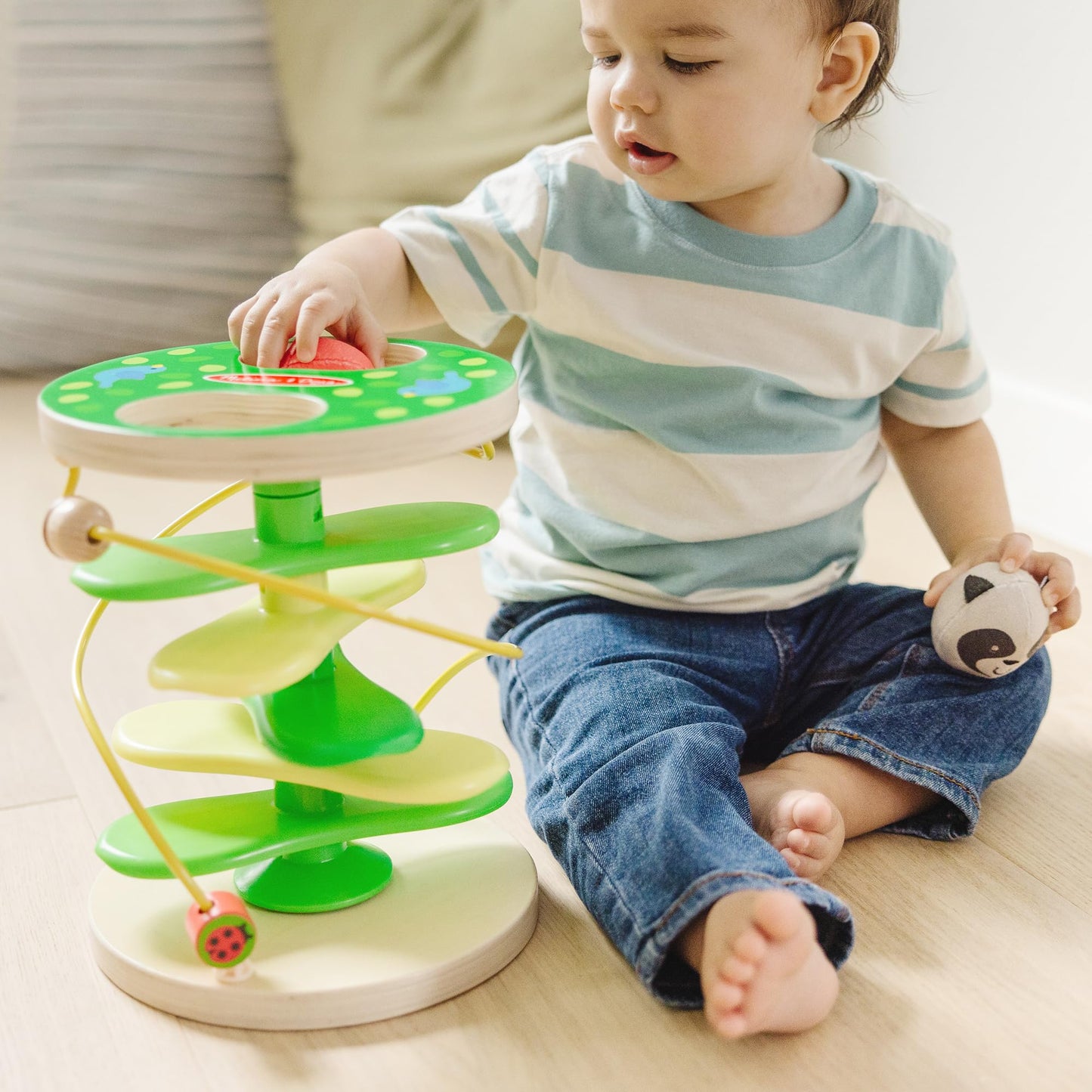Melissa & Doug Rollables Treehouse Twirl – FSC Certified Infant & Toddler Toy (3 Pieces)