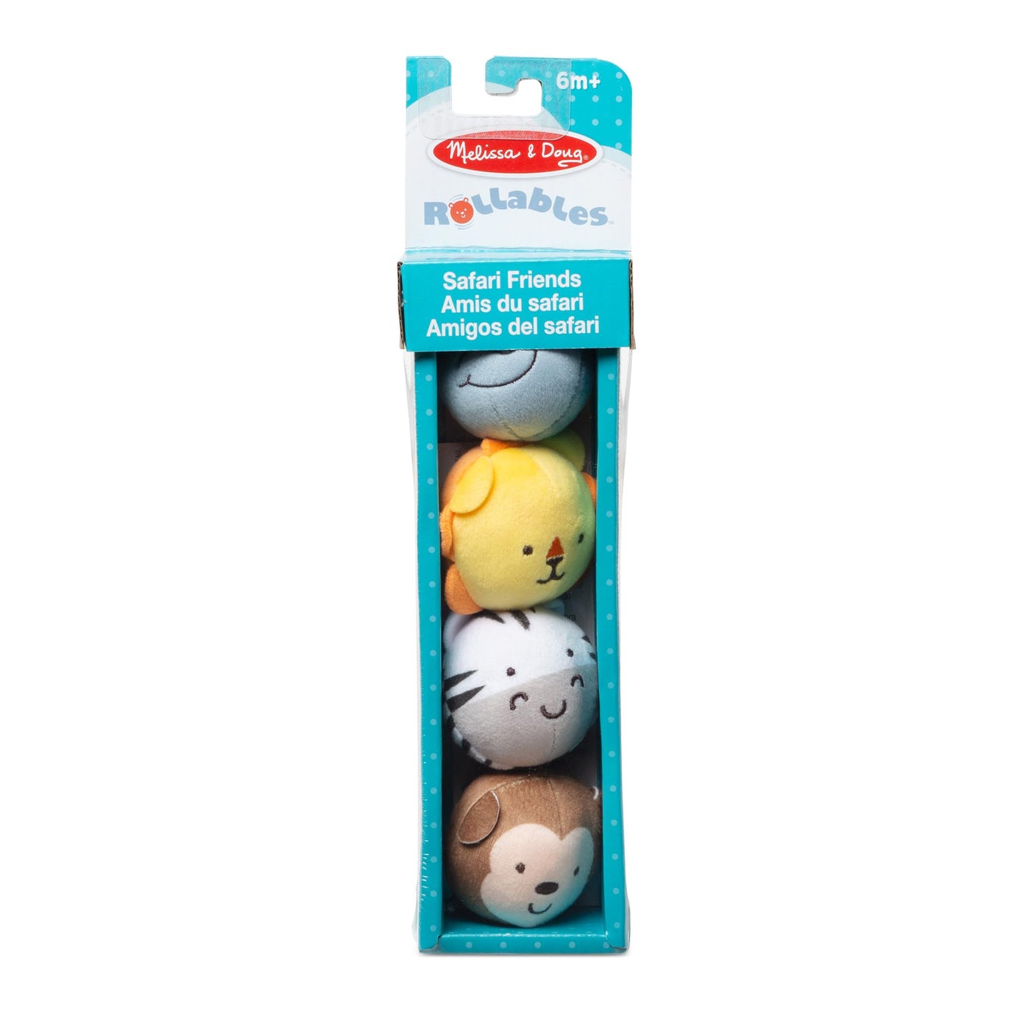 Melissa & Doug Rollables Safari Friends: 4-Piece Infant & Toddler Toy
