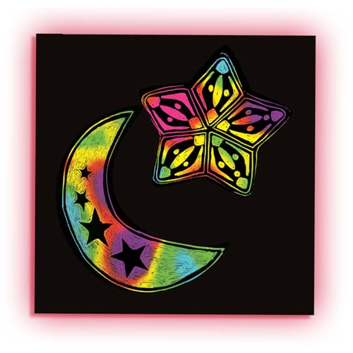 Melissa & Doug Scratch Art Rainbow Mini Notes (125) with Wooden Stylus - FSC Certified