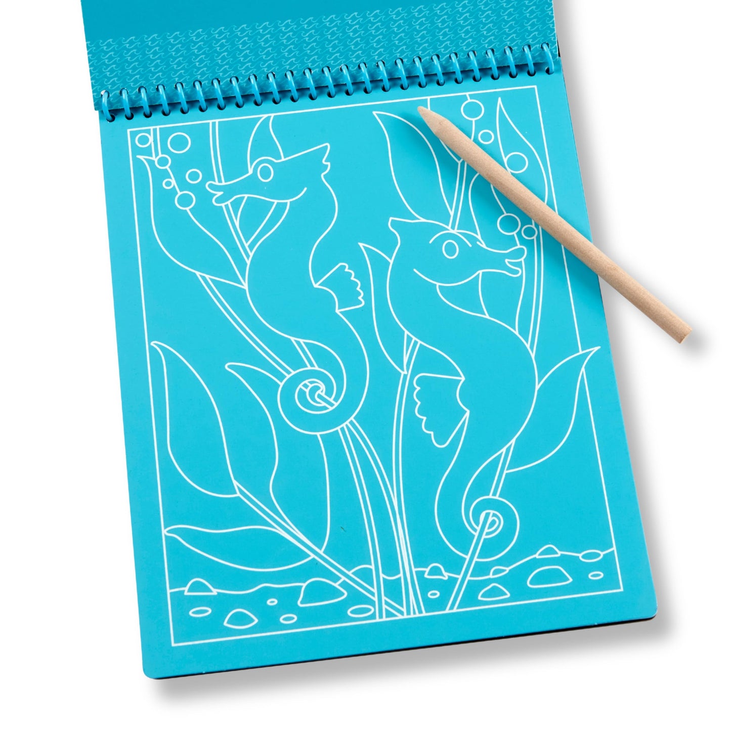Melissa & Doug On the Go Scratch Art Sea Life — 12-Page Color-Reveal Pad (FSC-Certified)