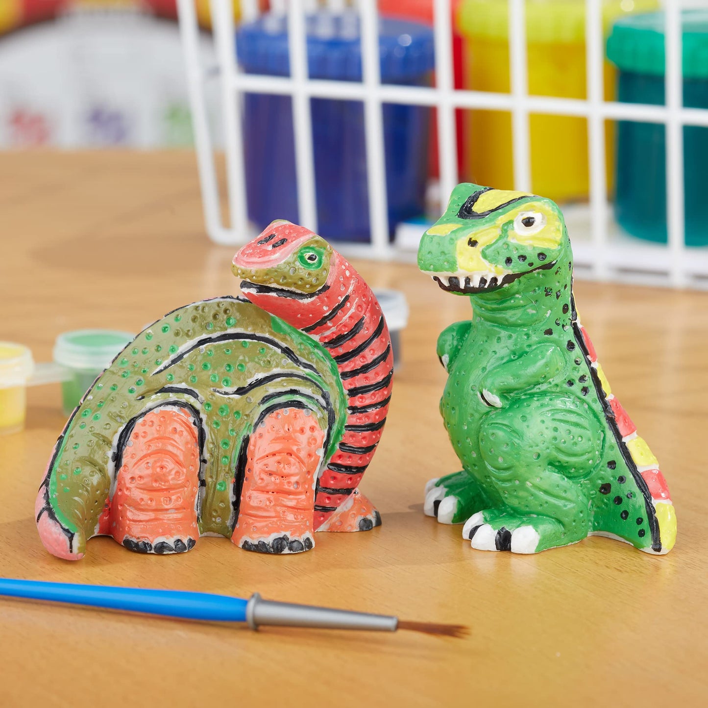 Melissa & Doug Created by Me! Dinosaur Figurines Craft Kit – 2 Resin Dinosaurs