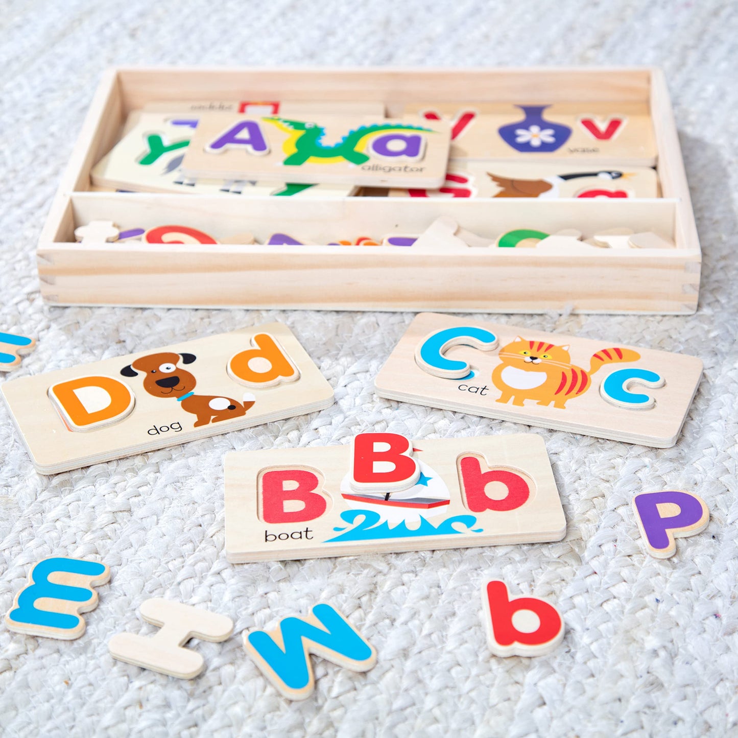 Melissa & Doug ABC Picture Boards: 13 Double-Sided Boards with 52 Letters
