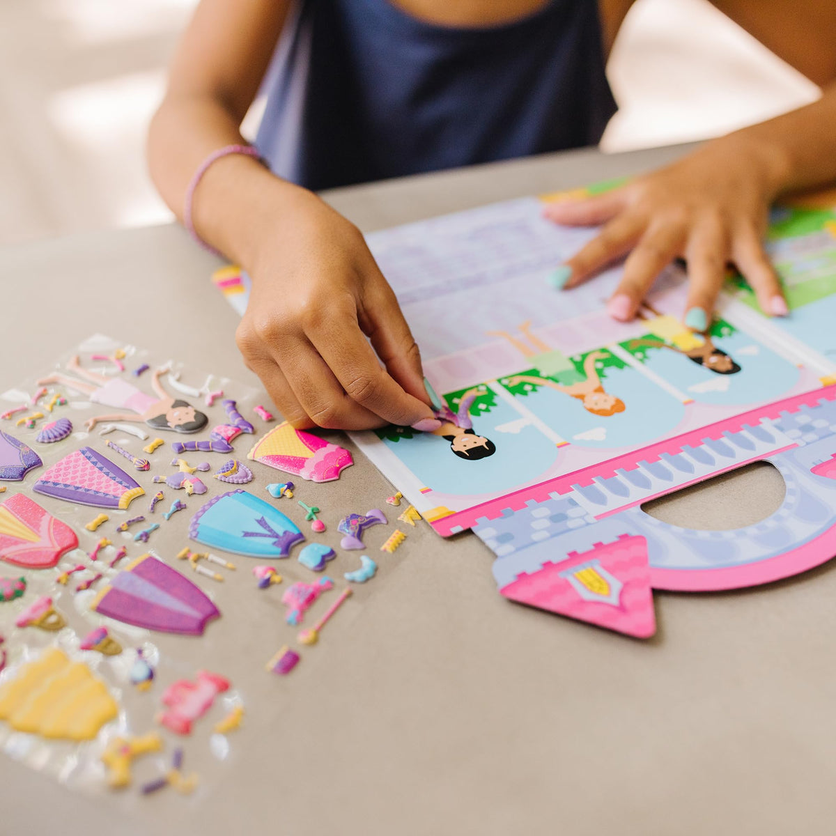 Melissa & Doug Puffy Sticker Play Set – Princess, 67 Reusable Stickers