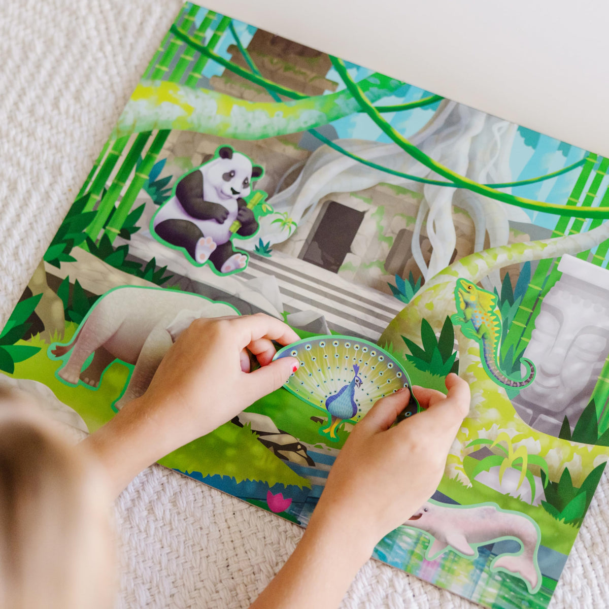 Melissa & Doug Reusable Sticker Pad: Jungle & Savanna — 175+ Stickers, 5 Scenes