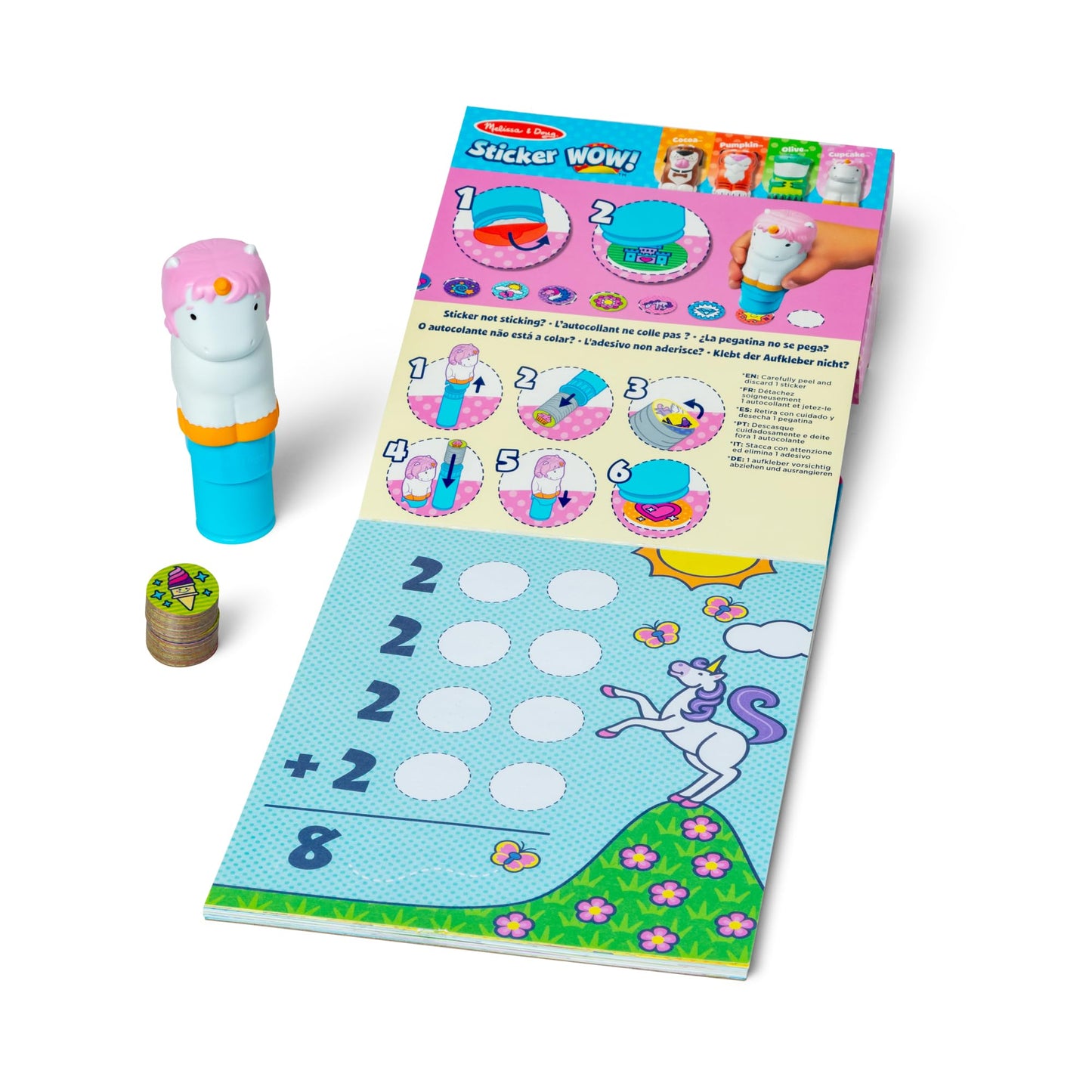 Melissa & Doug Sticker WOW! Tiger Stamper – 24-Page Pad, 300 Stickers, FSC Certified, Ages 3+