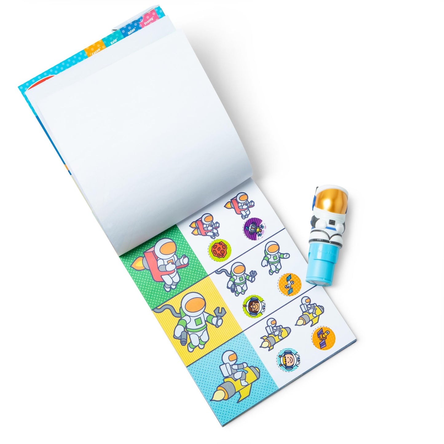 Melissa & Doug Sticker WOW! Astronaut Bundle – 24-Page Activity Pad, Stamper, 500 Stickers (Ages 3+)