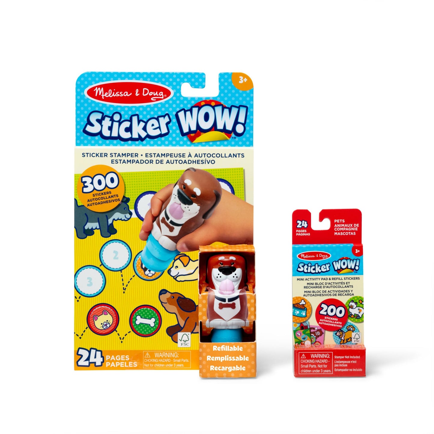 Melissa & Doug Sticker WOW! Dog Bundle — 24-Page Activity Book & 500 Stickers for Kids 3+