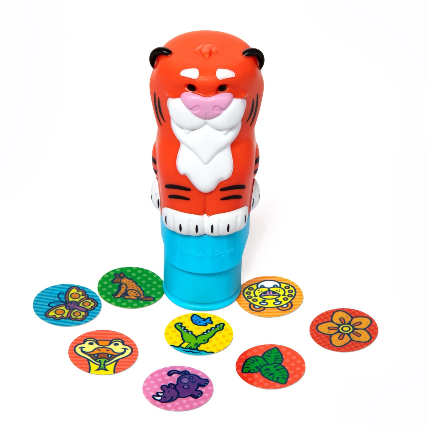 Melissa & Doug Sticker WOW Tiger Bundle – 24-Page Activity Book, Refillable Stamper, 500 Stickers