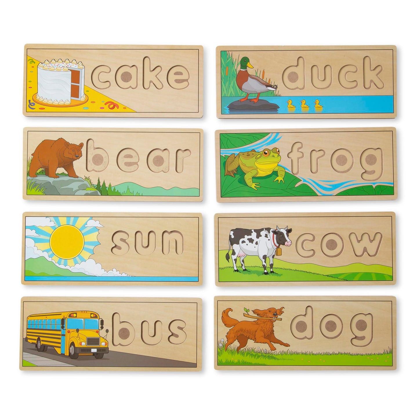 Melissa & Doug See & Spell: Wooden Spelling Boards with 64 Letters