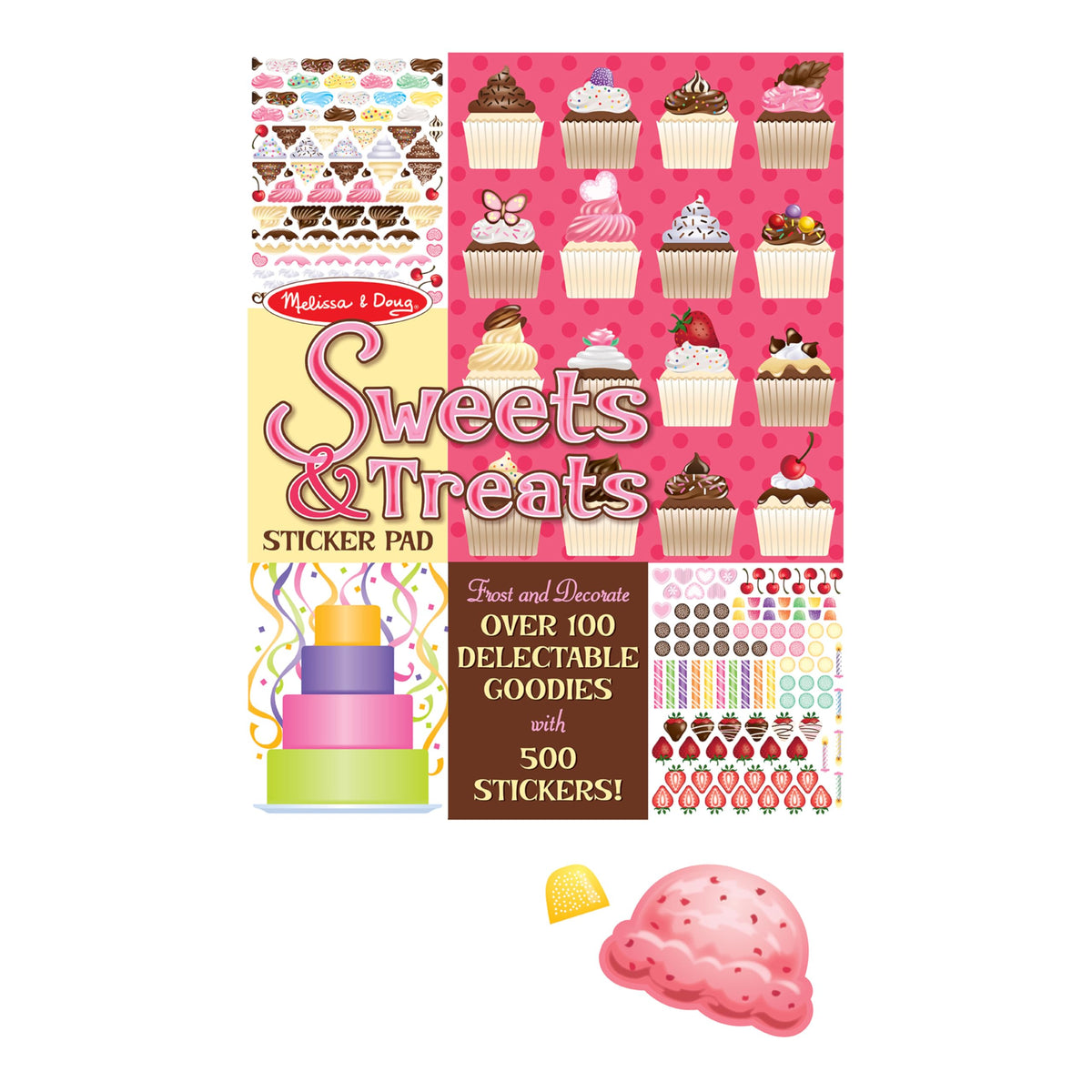 Melissa and Doug Sweets and Treats Sticker Pad – 500+ Stickers, 16 Backgrounds